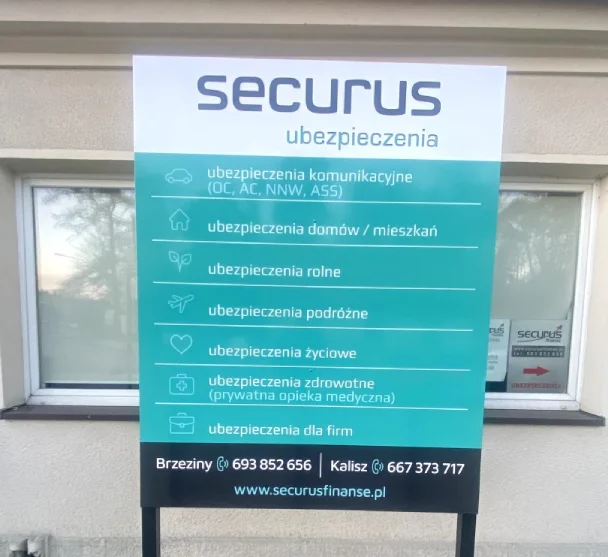 <h5>Securus</h5><p> - Reklama zewnętrzna i wewnętrzna</p>